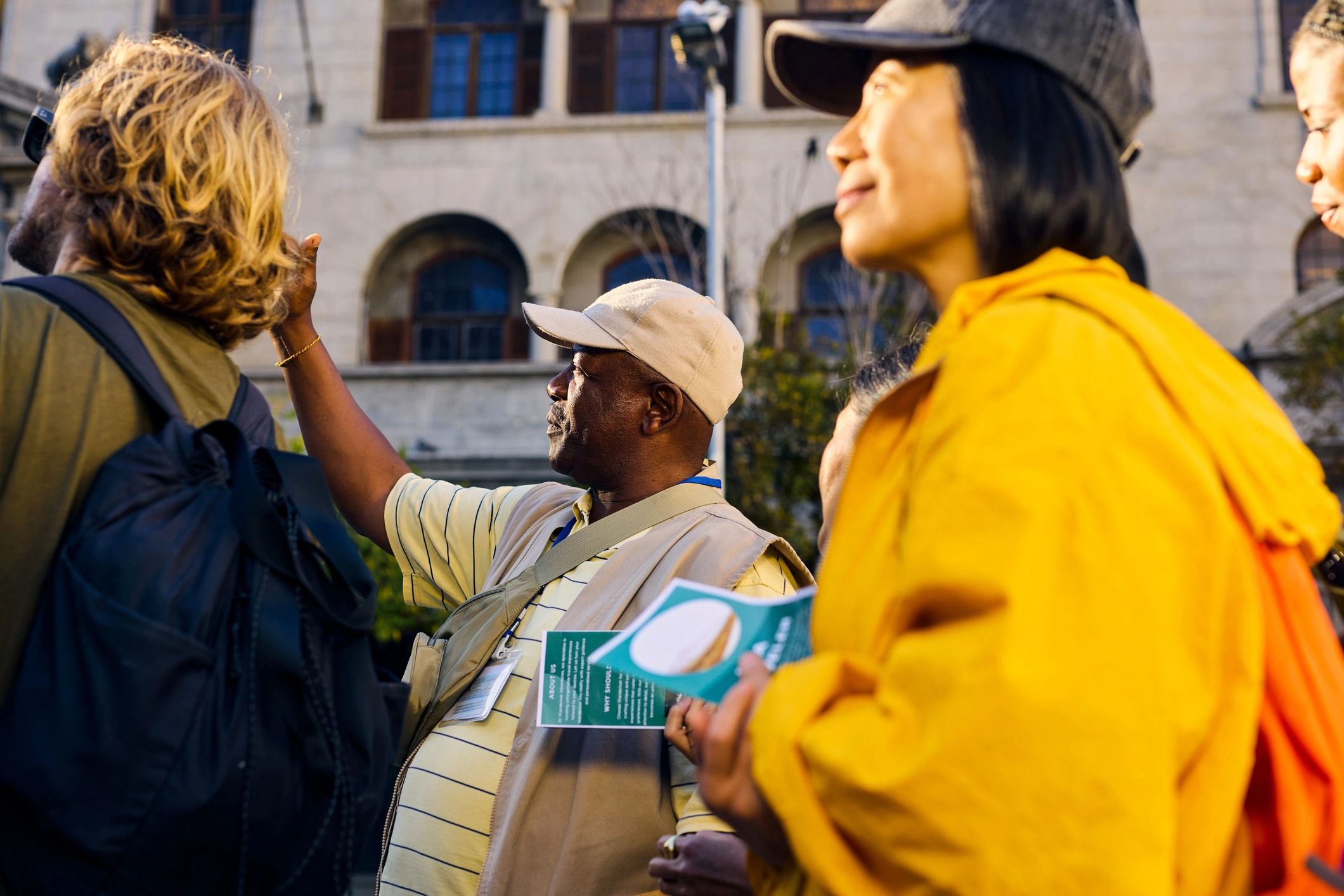 Community supporter at a public gathering