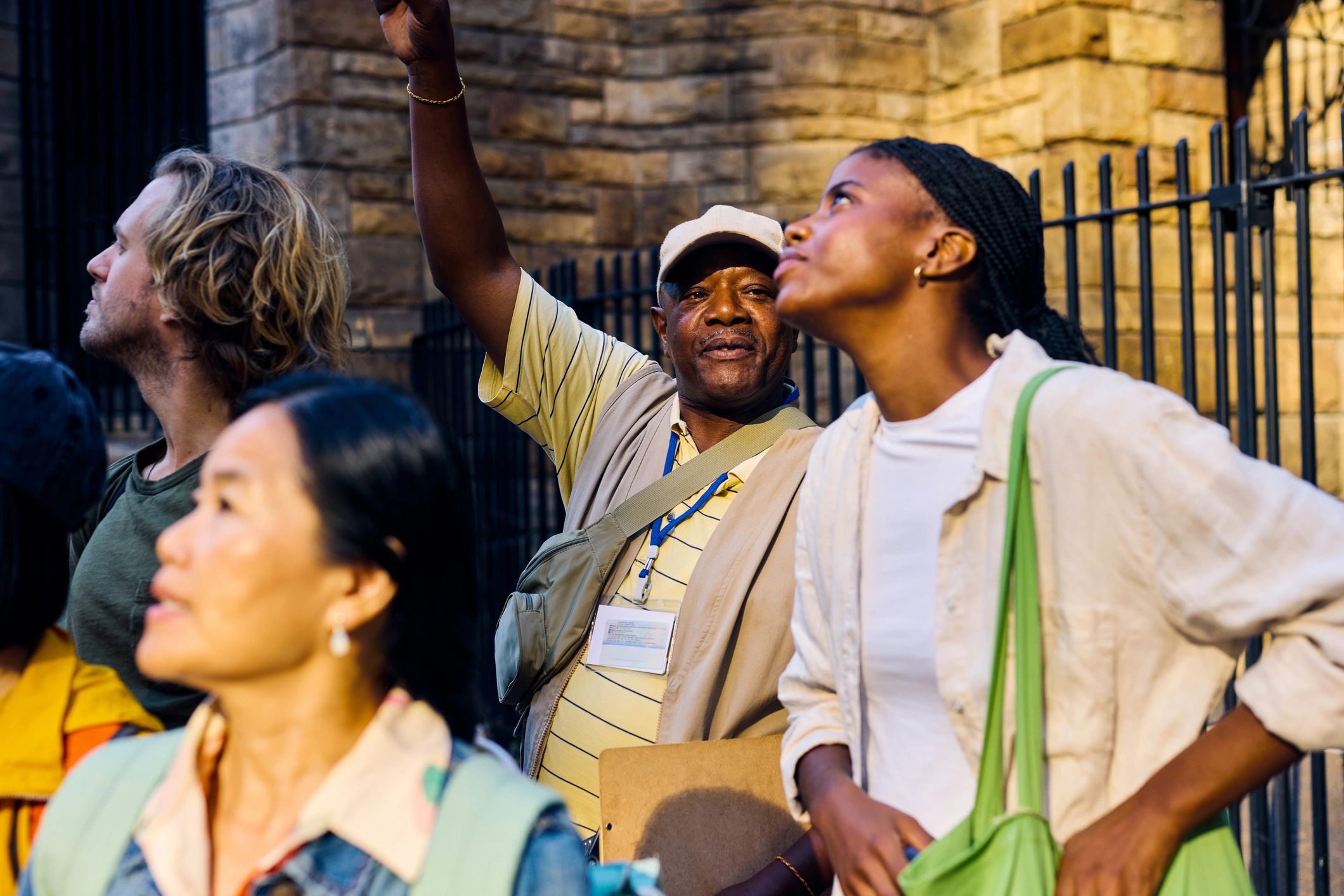 Residents gathered together in a community setting